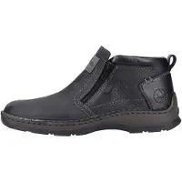 Rieker Winterstiefelette , Herren, Gr. 46, Schurwolle, schwarz, Leder, Lederimitat, Schuhe Winterstiefelette, mit beidseitigen Reißverschlüssen
