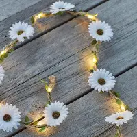 Sirius Flora Summerflowers LED-Lichterkette – 20 LEDs, Warmweiß, 2 m, Blumen, Innen, Weiß