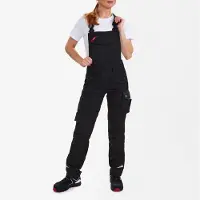 F-engel Damen Latzhose "3815-254" Galaxy - 34 - schwarz/anthrazit