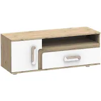 Feldmann-Wohnen Lowboard Apetito TV-Unterschrank 120x40x42cm Eiche hell / weiß