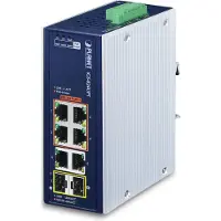 Planet IP30 Industrial 4-Port, Unmanaged, Gigabit Ethernet (10/100/1000), Vollduplex, Power over Ethernet (PoE), Wandmontage