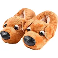 Zolta Plüsch Hausschuhe - Pantoffeln Damen mit Tiere - Flauschige kuschel Slippers - Lustige warme Puschen für Winter - ONE SIZE 36-41 - Hund