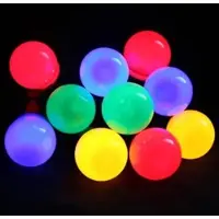Linder Exclusiv GmbH Party Lichterkette LED bunt 10Kugeln Ø5cm Gartenbeleuchtung Biergarten Festzelt