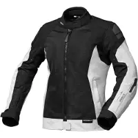 Modeka Khao Air II wasserdichte Damen Motorrad Textiljacke, schwarz/hellgrau, 42