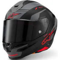 Alpinestars Supertech R7 A-Core Helm, schwarz/grau/rot, 2XL