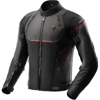 Rebelhorn Swift wasserdichte Motorrad Textiljacke, schwarz/grau/rot, 5XL