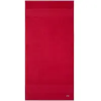 Lacoste Handtuch "LLECROCO", rot (rouge), B:50cm L:100cm, Frottier, Obermaterial: 100% Baumwolle, Handtücher, Handtuch, mit Label-Applikationen