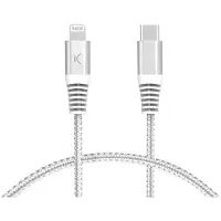 Ksix BXCUCL2T2, 2 m, Lightning, USB C, Männlich, Männlich, Grau, Weiß