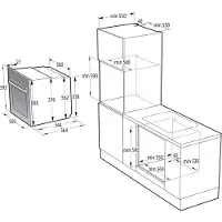 Gorenje GO66E PIZZA350C Einbau-Backofen, Groß, Elektrischer Ofen, 77 l, 3500 W, 77 l, Multitech