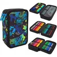 CoolPack JUMPER 3 Dreifach-Federmäppchen mit SKATE NIGHT Ausstattung
