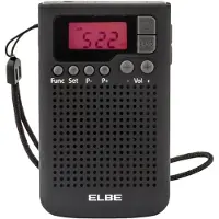 ELBE RF-93, Persönlich, Digital, AM, FM, LCD, Schwarz, Einfarbig