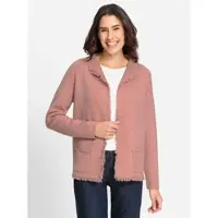 Inspirationen Strickjacke , Damen, Gr. 46, rot (rosenholz, meliert), 50% Viskose, 25% Polyester, 25% Polyamid, meliert, Strickjacken Strickjacke