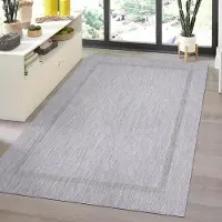 Ayyildiz Hali Ayyildiz Outdoor- und Terrassenteppiche Geld 140x200 cm Teppich, einfarbig silber, Teppich für Terrasse, Balkon oder Küche, Jute-Rückseite