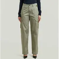 G-Star Cargohose "Loose Cargo Wmn", Damen, Gr. 26, N-Gr, grün (lt orphus), Web, Obermaterial: 97% Baumwolle, 3% Elasthan, unifarben, straight fit lang, Hosen Cargohose, im Straight Fit