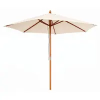 Linder Exclusiv GmbH Linder Exclusiv Gartensonnenschirm mit Holzkonstruktion 400 cm Beige