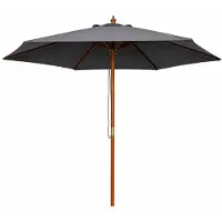 Linder Exclusiv GmbH Linder Exclusiv Gartenschirm mit Holzkonstruktion 300 cm Dunkelgrau
