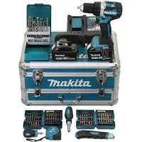 Makita DDF484RTX6, Handbohrmaschine, Bürstenlos, Schwarz, Blau, 1,3 cm, 2000 RPM, 3,8 cm