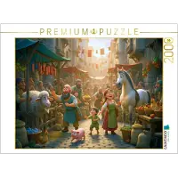 CALVENDO Puzzle Tiermarkt mit großen Tieren im Angebot | 2000 Teile Lege-Größe 90 × 67 cm Foto-Puzzle für glückliche Stunden