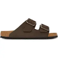 Birkenstock für Herren. 1032761 Sandalen aus Leder Arizona Wire Buckle (Reguläre Passform) braun (43), Wohnung, Nobuck, Keine, Lässig
