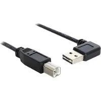 DeLOCK 1m USB 2.0 A - B m/m, 1 m, USB A, USB B, USB 2.0, Männlich/Männlich, Schwarz