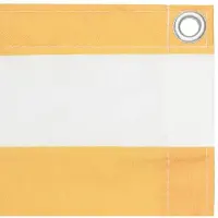 OEM Balkonrollo 75x500 cm - Gelb & Weiß gestreift - Wind- & Wasserfest - Privatschirm mit Aluminiumaugen - inkl. 24m Seil