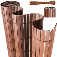 OEM Privatschirm 1,6x3m PVC - Wind- und Wetterfest, UV-beständig - für Garten und Terrasse - Braun