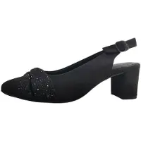 Jana Damenschuhe Halbschuhe Slingpumps Schwarz Freizeit