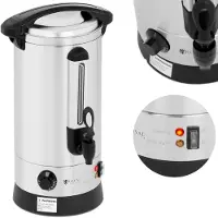 Royal Catering Doppelwandiger Warmwasserbereiter aus Stahl, 8,7 l, 1500 W