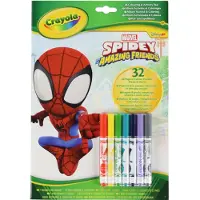 Crayola Malbuch für Kinder mit Rätseln und Filzstiften, Spiderman und Superhelden, ab 3 Jahren