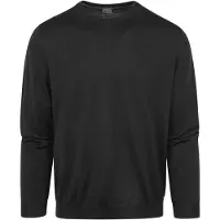 Olymp Rundhalspullover "Strick Casual", Herren, Gr. XXL, schwarz, Obermaterial: 100% Schurwolle, normal, Rundhals, Pullover Rundhalspullover, moderner Strickpullover