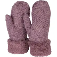 StyleBREAKER Fäustlinge "Strickhandschuhe Fäustlinge mit Rauten Muster und Fleece" 1 Stk.