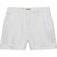 Superdry für Damen. W7110496A Shorts Mid Rise Leinen weiß (24), Lässig