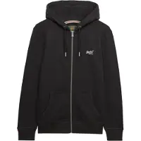 Superdry für Herren. M2014128E Essential Logo Kapuzenjacke mit Reißverschluss schwarz (3XL), Lässig, Baumwolle