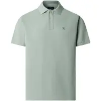 Hackett London für Herren. HM5600203 Grünes Polohemd in Slim-Fit-Passform mit Logo (L), Lässig, Baumwolle, Klassisch, Kurzarm