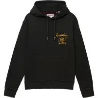 Superdry für Herren. M2014485A Tokyo Narrative Loose Hood Kapuzenpullover schwarz (L), Lässig, Baumwolle