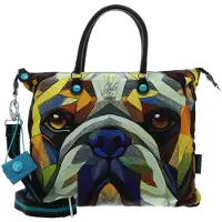 Gabs Leder Handtasche Schultertasche G3 TG Hand Bag Bull - Dog Giallo mehrfarbig