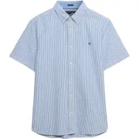 Superdry für Herren. M4011101A Preppy Oxford-Hemd blau (XL), Baumwolle, Klassisch, Kurzarm