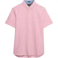 Superdry für Herren. M4011101A Kurzärmeliges Preppy-Oxfordhemd mit Korallenstreifen (S), Lässig, Baumwolle, Kurzarm