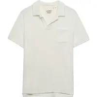 Superdry für Herren. M1110462A Frottee-Poloshirt Gebrochenes Weiß (XXL), Lässig, Baumwolle, Kurzarm
