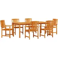 vidaXL Garten Essgruppe 7 stk. Braun Massivholz Akazie