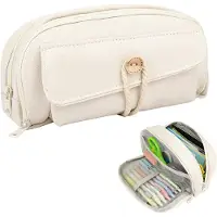 OEM Schreibtischorganizer - Etui mit 4 Fächern - Grosse Schrein-Tasche - Aesthetische Schreibmap - Für Schule - Für Büro - Für Studenten