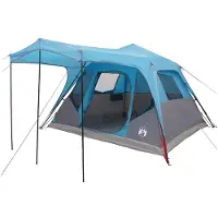 vidaXL Familienzelt Blau 6-Personen Polyester und Stahl
