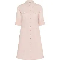 Cream Midikleid "Kleid CROttilie", Damen, Gr. 36, N-Gr, rosa (peach blush), Obermaterial: 98% Baumwolle CO. 2% Elasthan EL., Kleider Midikleid