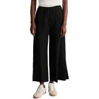 Marc o'polo Culotte DENIM, Damen, Gr. L, N-Gr, schwarz, Web, Obermaterial: 97% Viskose, 3% Elasthan, knöchellang, Hosen Culotte