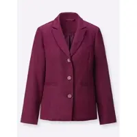 Witt Blusenblazer "Kurzblazer Kurzblazer in Bouclé-Qualität", Damen, Gr. 54, malve, Web, Stoff, , Basic, Blazer Blusenblazer