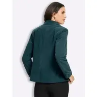 Witt Blusenblazer "Cord-Blazer Cordblazer", Damen, Gr. 54, grün (petrol), Cord, , Modisch, Blazer Blusenblazer