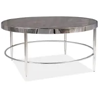Feldmann-Wohnen Couchtisch Wohnzimmertisch Aurora B 82x82x40cm Marmor Chrom