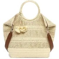Tamaris Shopper "Shopper TAS Kassandra", Damen, Gr. B/H/T: 50cm x 39cm x 18cm 0, beige (beige 400), Papierstroh, Taschen Shopper
