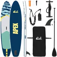 vidaXL Aufblasbares Stand Up Paddle Board APEX 366 x 81 x 15 cm Blau