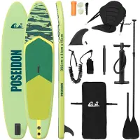 Yiwydaa SUP Board mit Sitz 2-in-1 POSEIDON 366 x 81 x 15 cm Grün